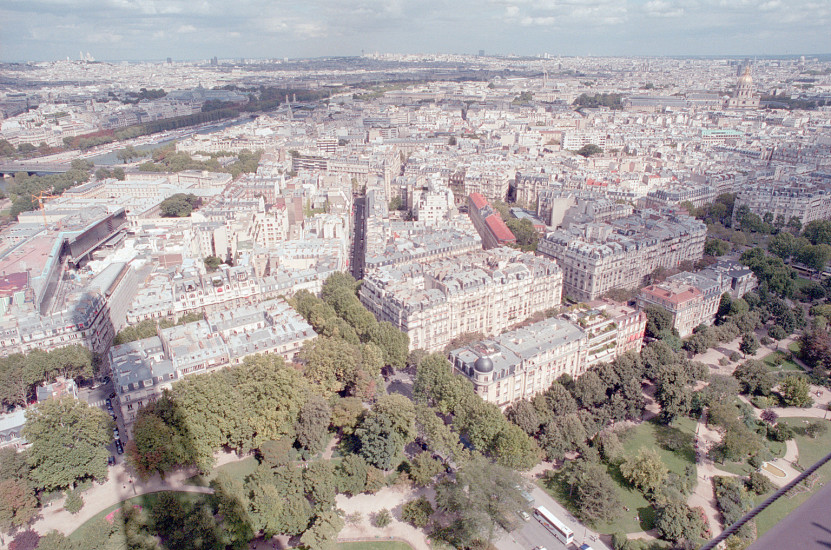 View from Tour Eiffel toward the Invalides and Sacr-Coeur